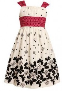 Ashley Ann Girl’s Sleeveless Banded Waist Butterfly Dress