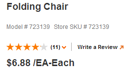 Folding Chair 723139 at The Home Depot