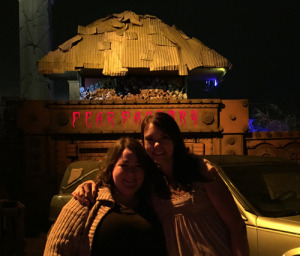 Anie and Tiffani at the Fear Factory