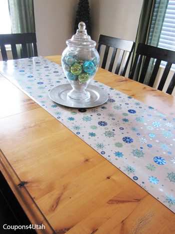 Wrapping paper table runner