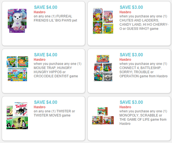 Hasbro coupons