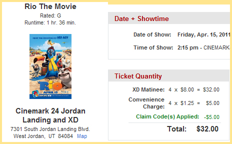 image fandango receipt