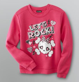 Joe Boxer Girls Crew Sweatshirt  Rock On  at Kmart