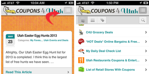 Coupons4Utah Mobile App