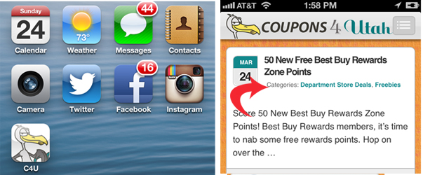 Coupons4Utah Mobile App