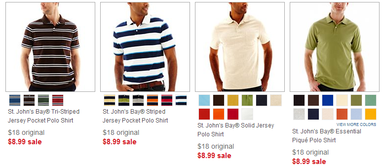 8.99 st. john’s bay polos jcpenney