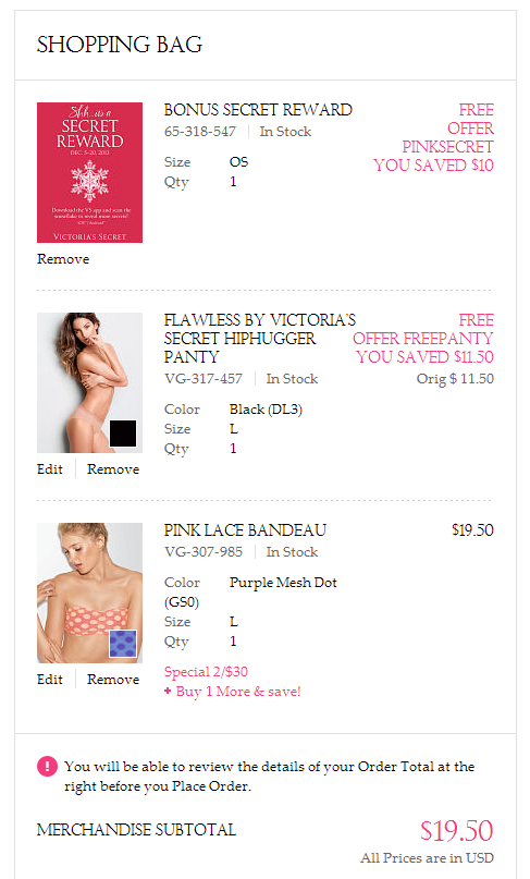 victorias secret deals