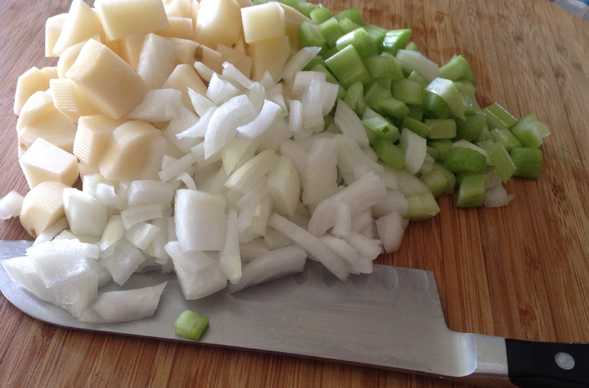 Dice Vegetables to Uniform Small Size