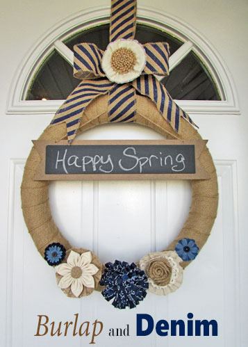 Burlap and Denim Wreath-Coupons4Utah