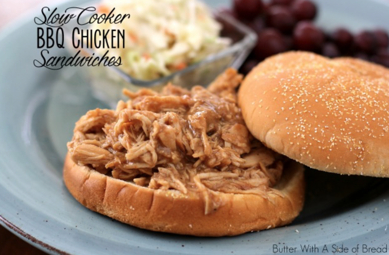 Slow Cooker Chicken Sandwiches