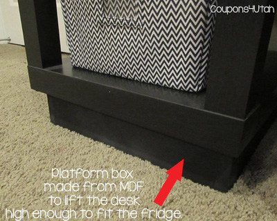 DIY Snack Station - Inexpensive desk transformed into a fun snack station for your family room, game room or theater room. Coupons4Utah