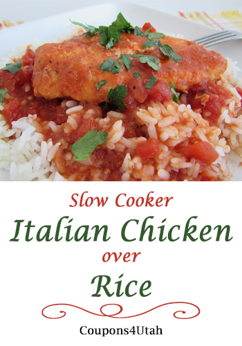 Slow Cooker Italian Chicken over Rice - Coupons4Utah